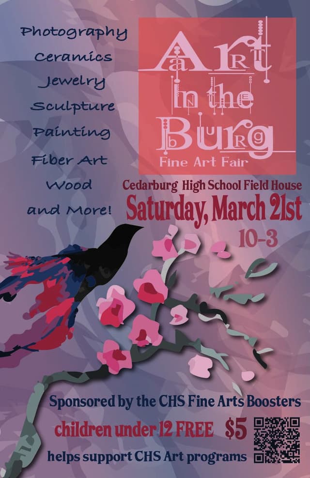 Art in the Burg 2026 — Poster designed by Jenna Esten